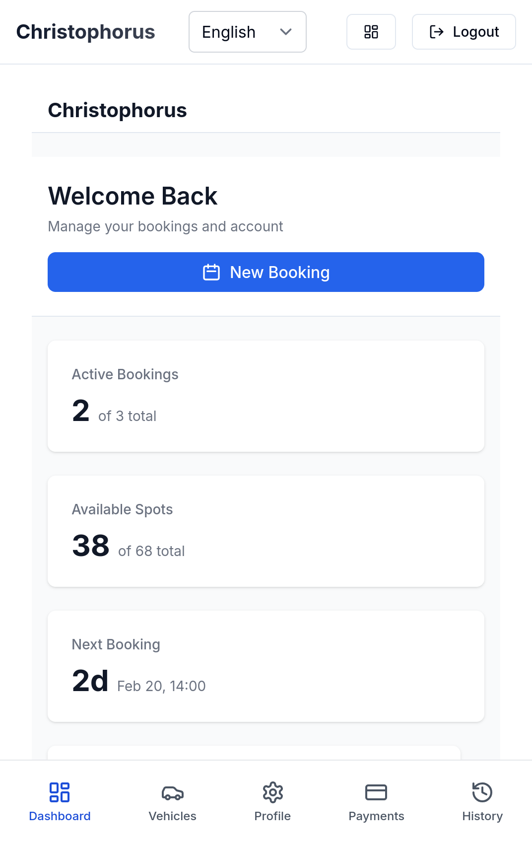 Mobile App Interface